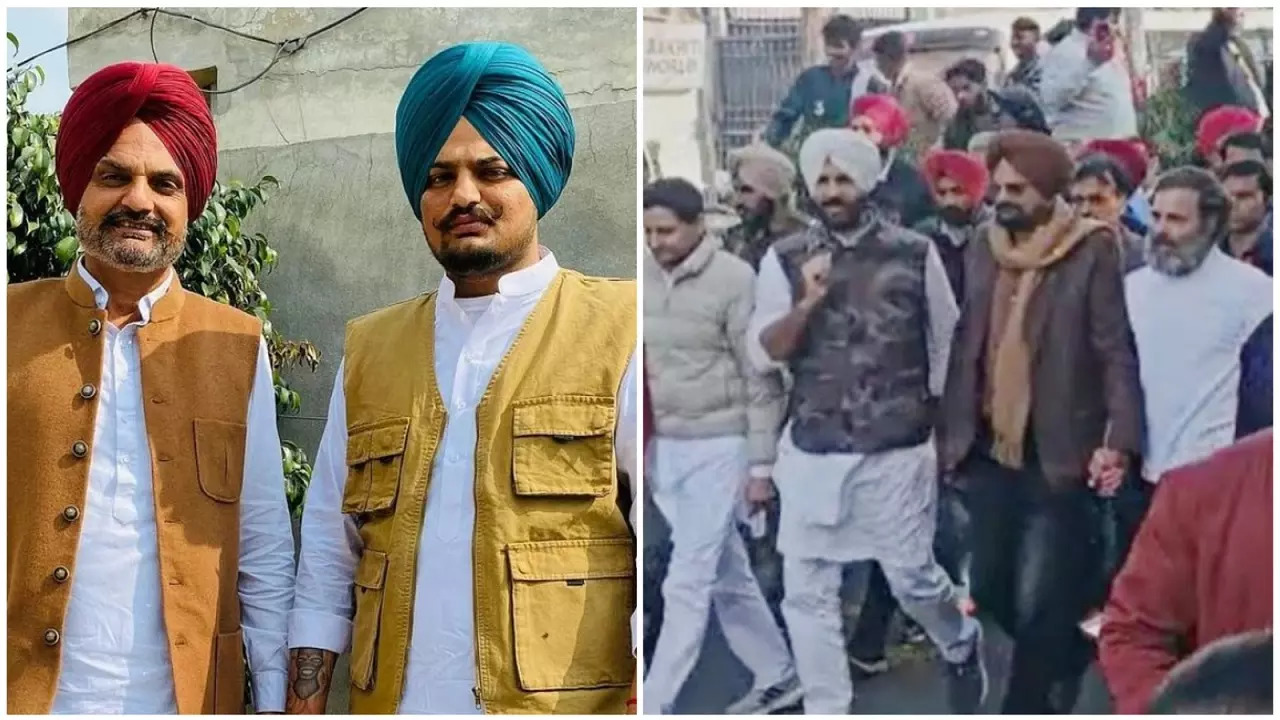 Sidhu Moose Wala's fatherjoins Bharat Jodo Yatra in Punjab