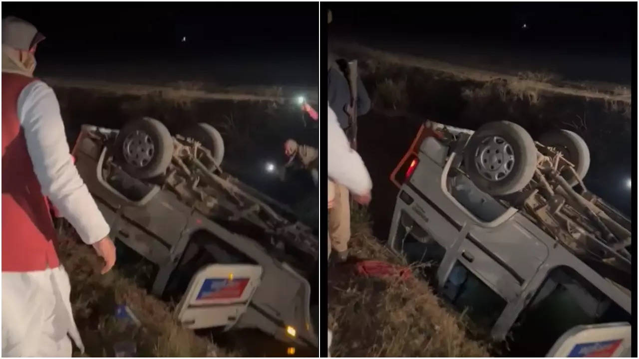 Police jeep in MoS Ashwini Choubey's cavalcade overturns in Bihar; 5 injured