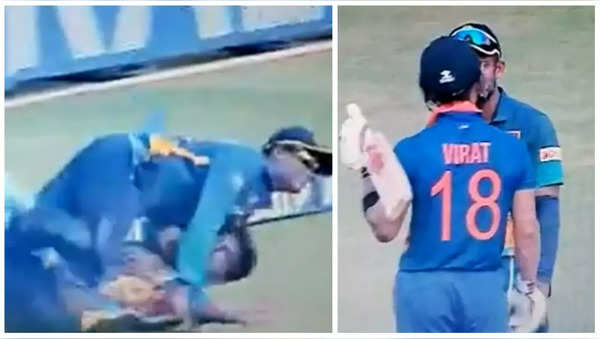 Watch: Two Sri Lankan player suffer freak injures after ugly collision ...