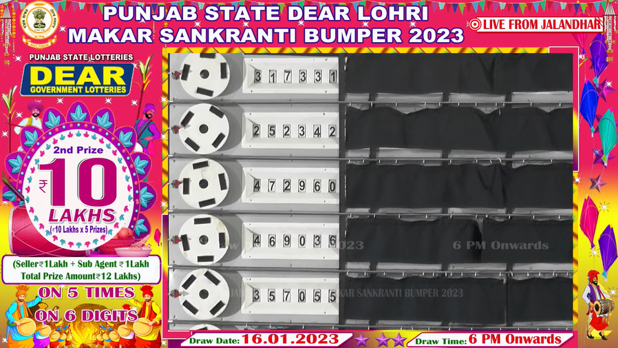 Punjab Bumper Lottery Result LIVE, Winner Name List PDF, Punjab State Dear Lohri Makar Bumper