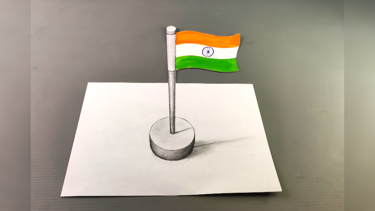 Easy and Simple Republic Day Drawing | Republic Day Drawing Easy - YouTube-anthinhphatland.vn