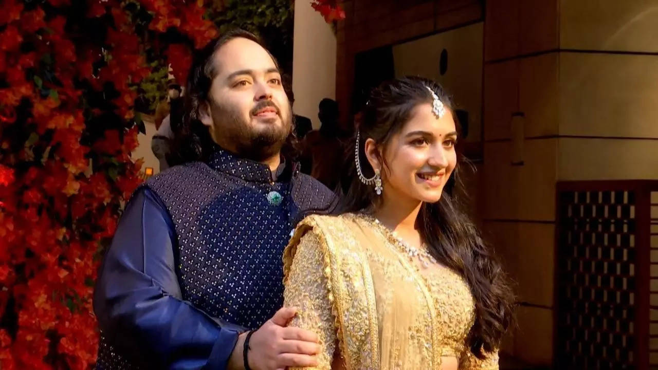 Anant Ambani and Radhika Merchant engagement