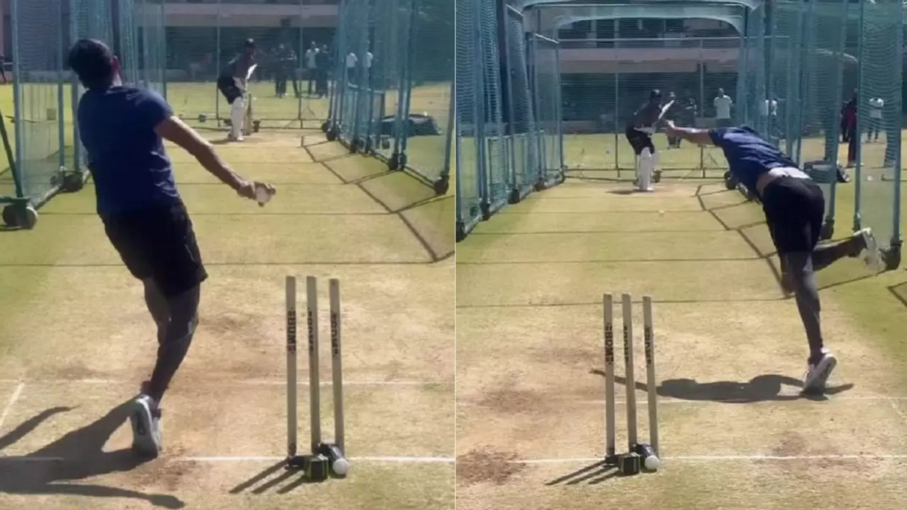 Jasprit Bumrah bowling.