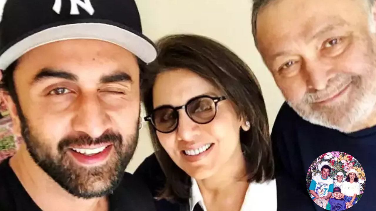 Neetu Kapoor shares priceless family pic featuring young Ranbir Kapoor with Rishi Kapoor. Writes, 'Time flies'