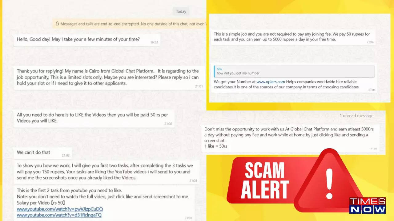 New Whatsapp Scam India Dont Fall For The Rs 50 Per Like For Youtube Videos Up To Rs 5000