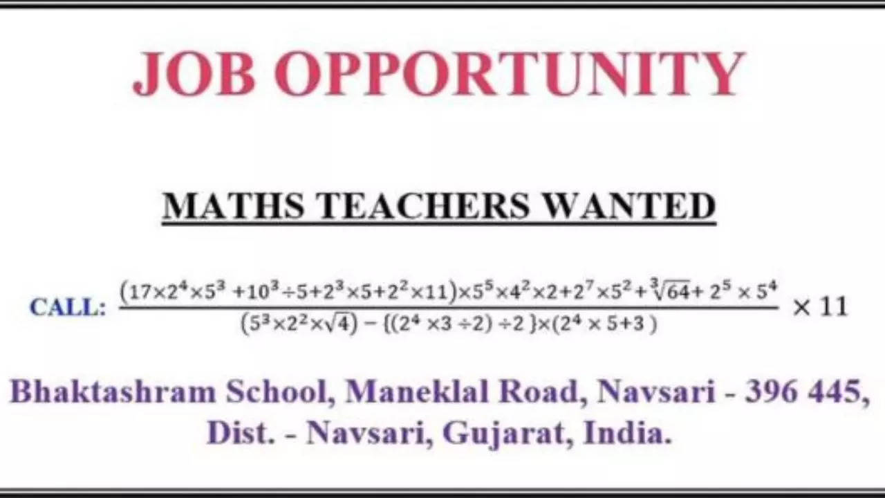 School-gujarat-hiring-math-teacher