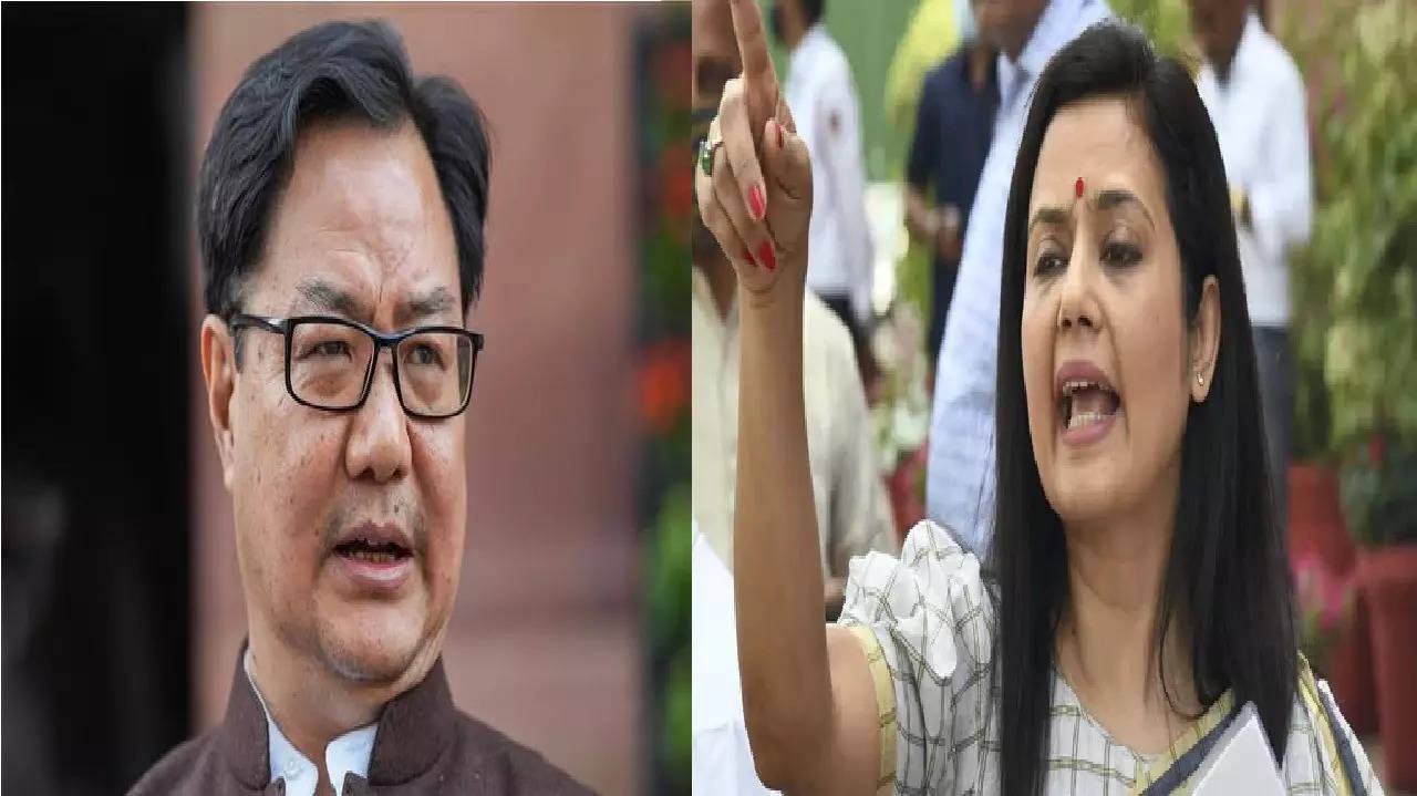 ​Kiren Rijiju and Mahua Moitra