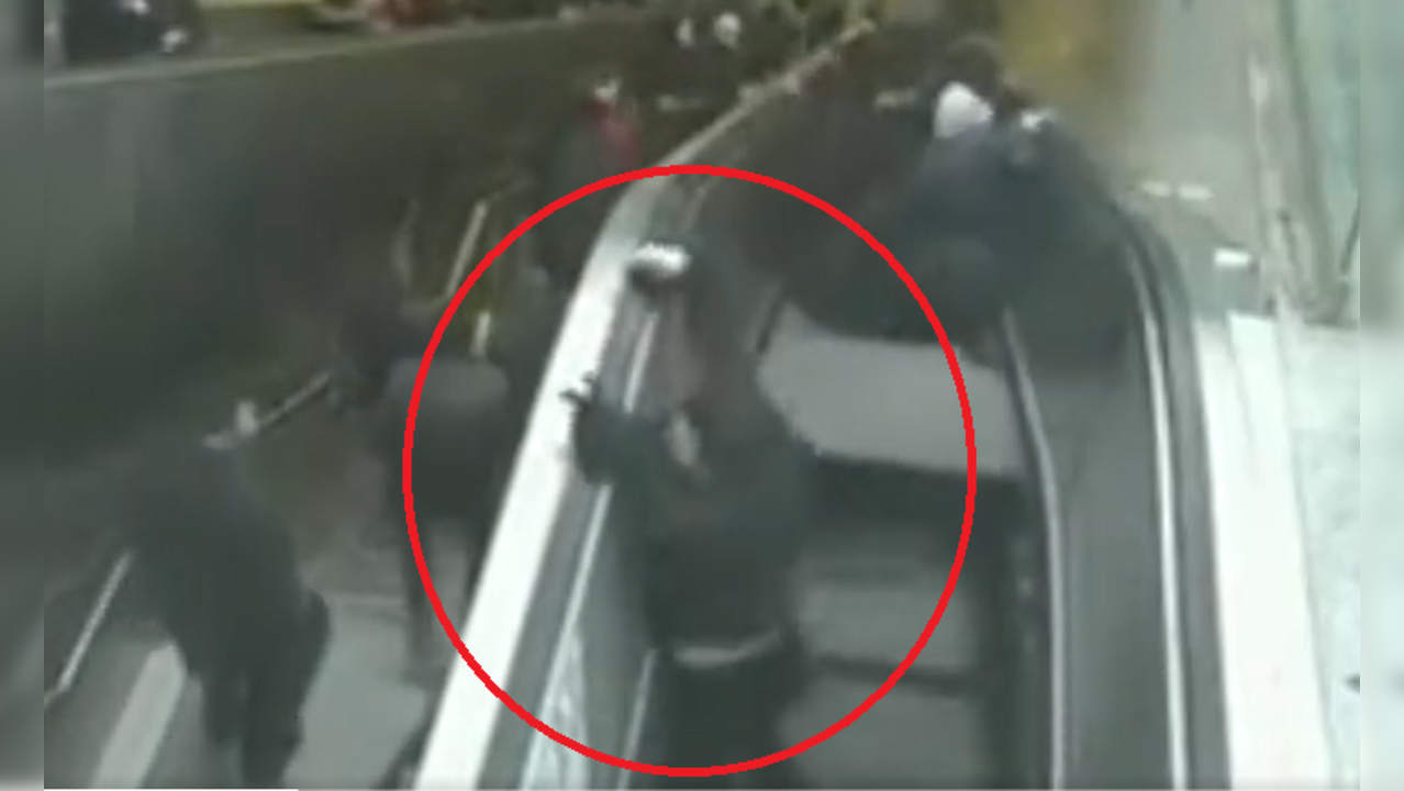 Man gets swallowed by faulty escalator