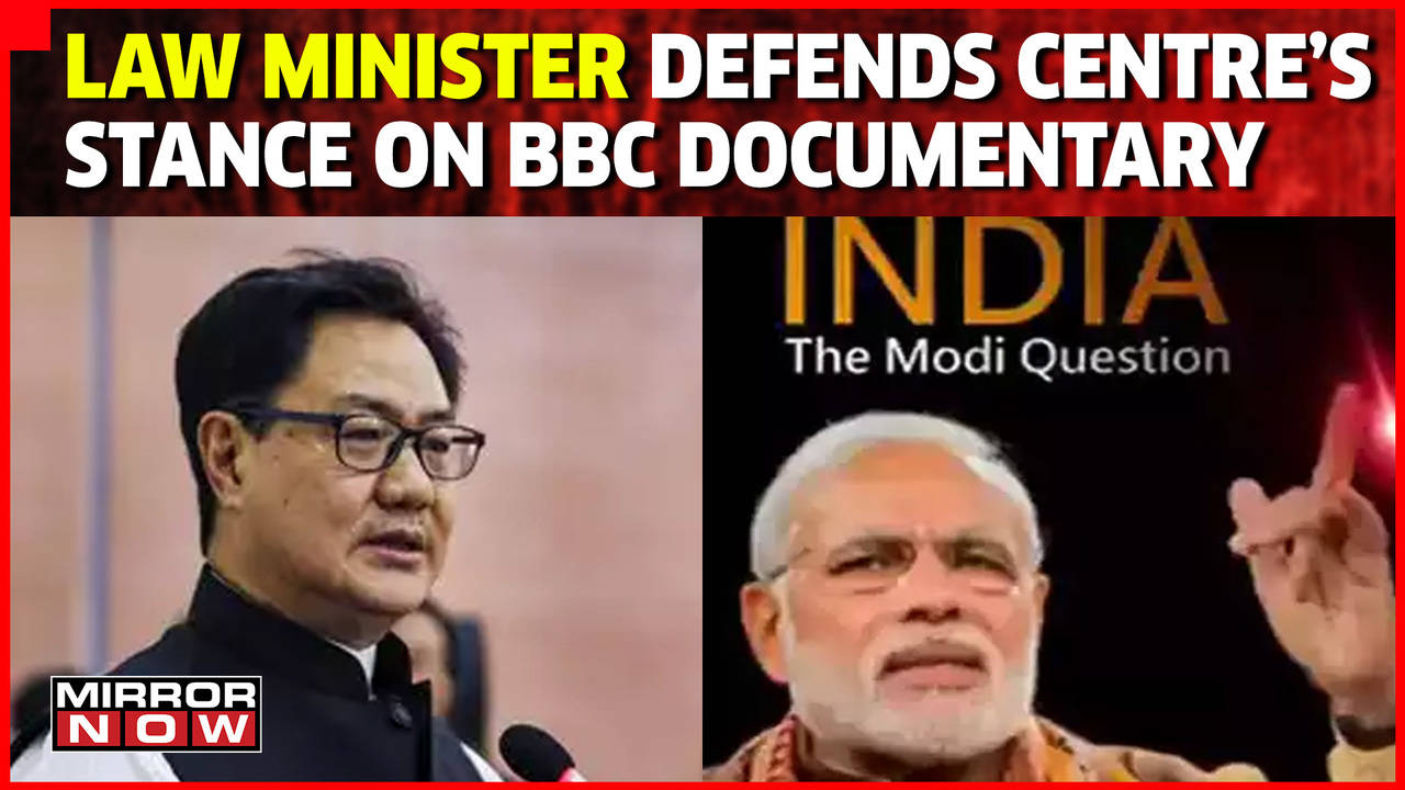 Top News Law Minister Kiren Rijiju Reacts To Screening Of Bbc