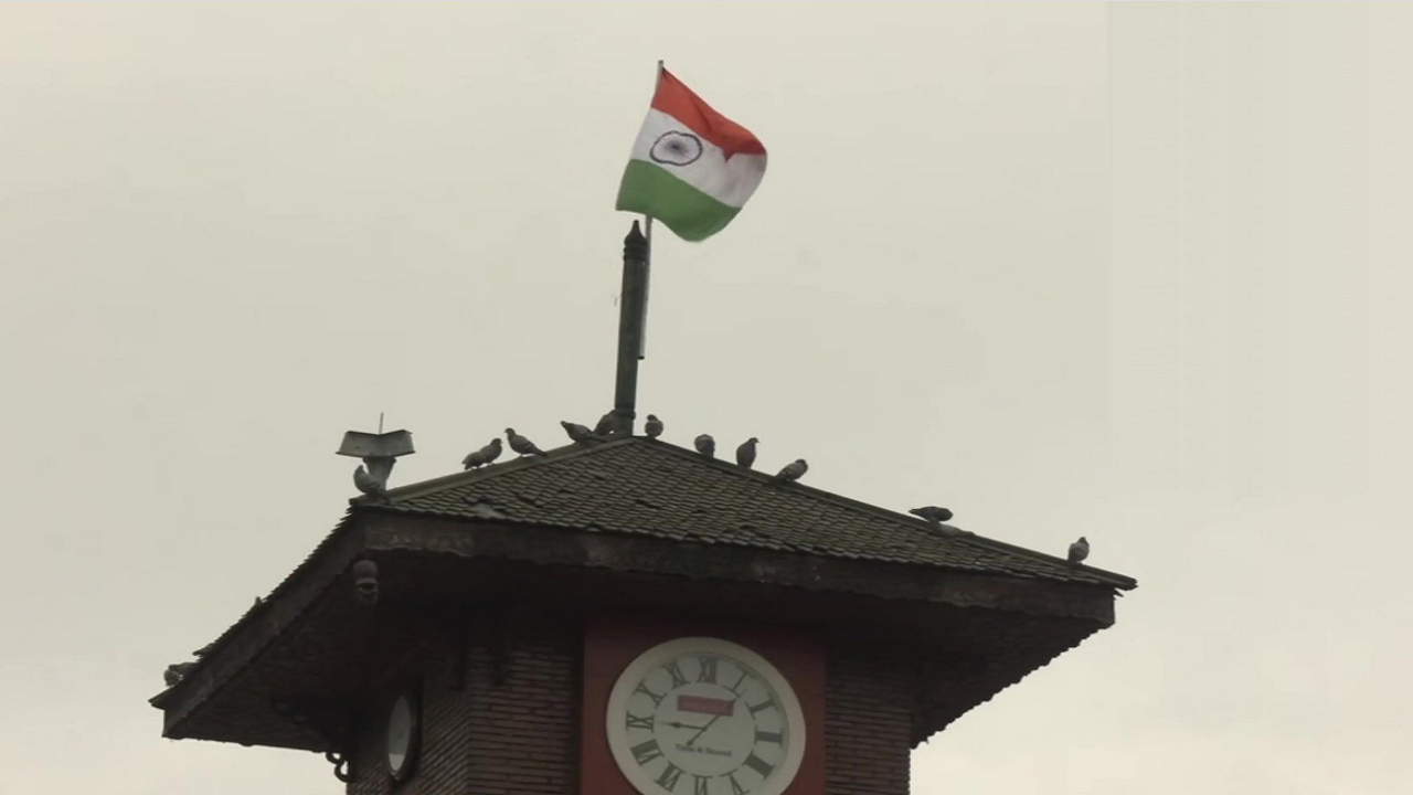 Tricolour flies high at Lal Chowk in Srinagar