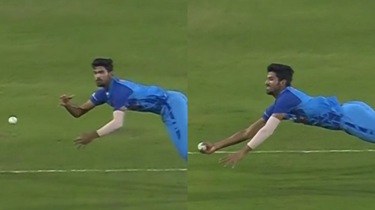 Watch Video: Flying Washington Sundar Makes An Incredible One-Handed Catch