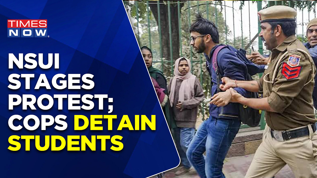 Protest For Screening Banned Docuseries In Campus, NSUI Stages Protest ...