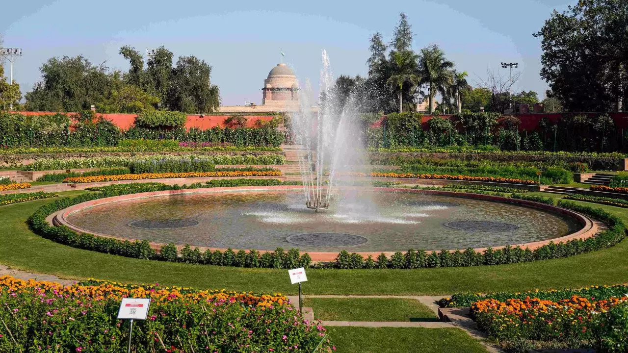 The Mughal Gardens at Rashtrapati Bhavan, New Delhi, have officially been renamed as 'Amrit Udyan'