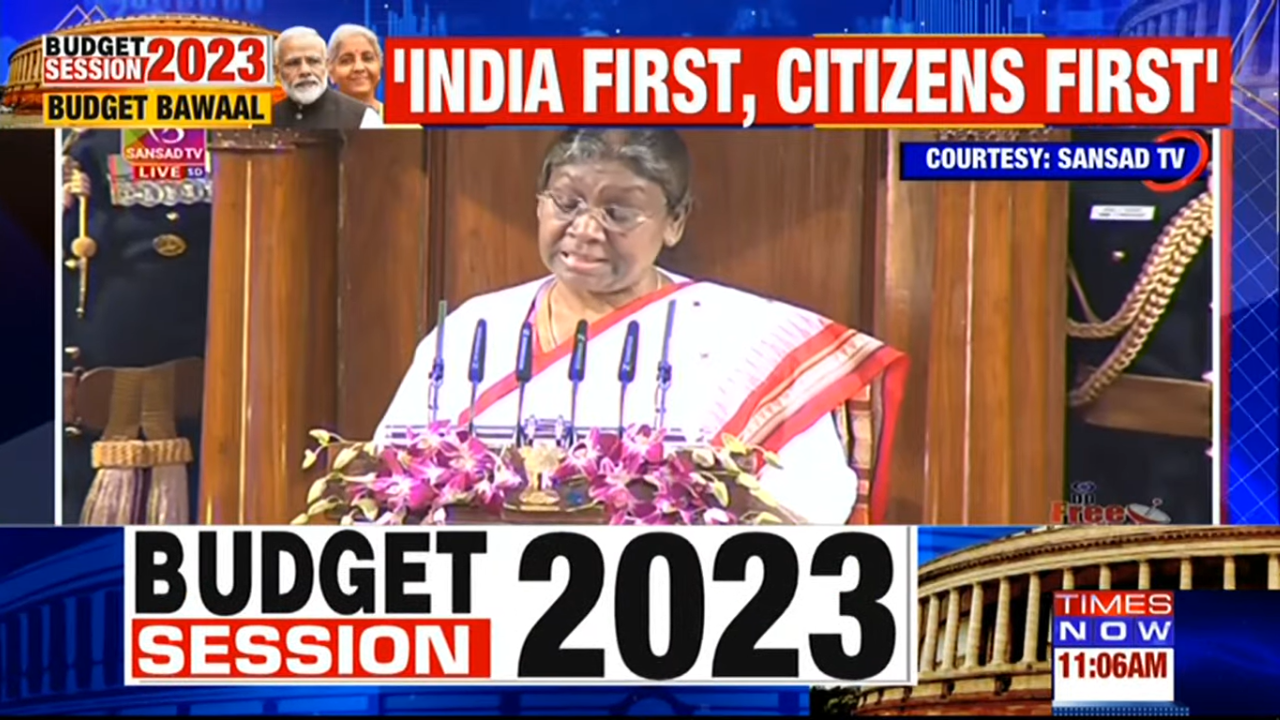 Parliament Budget Session 2023 President hails decisive govt for surgical strike abrogation of Article 370 and Triple Talaq