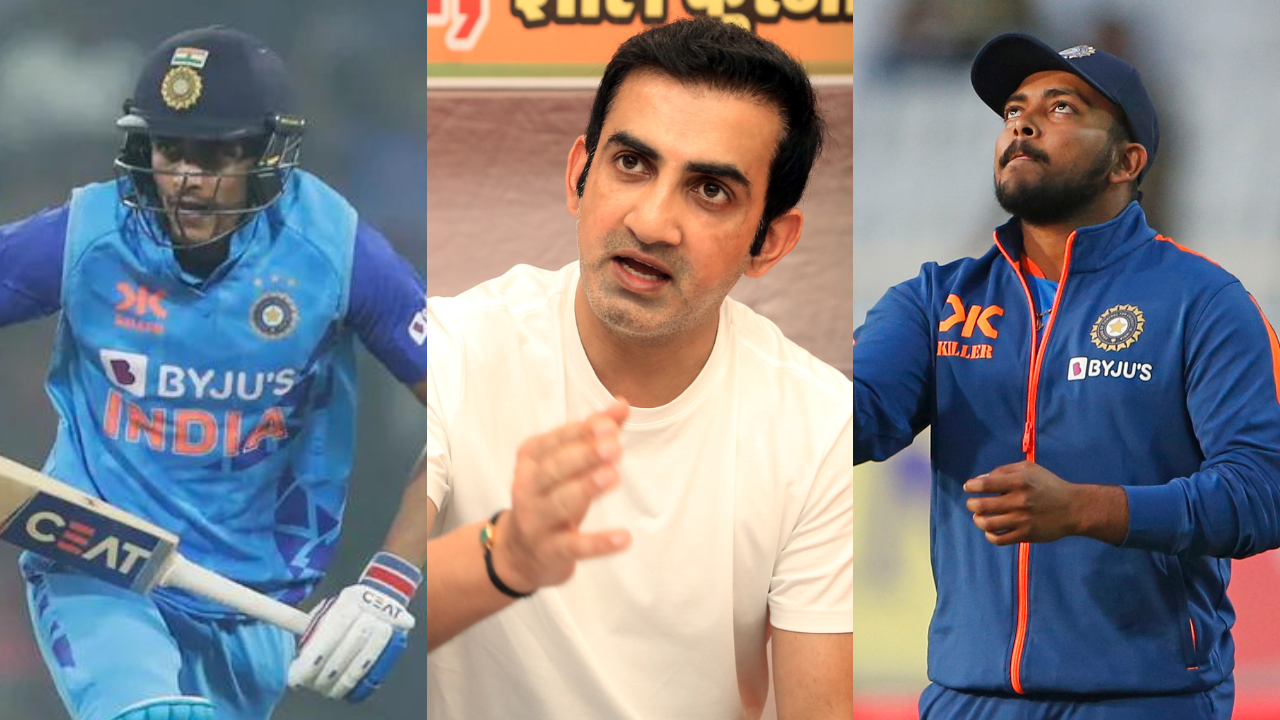 Shubman Gill, Gautam Gambhir, Prithvi Shaw