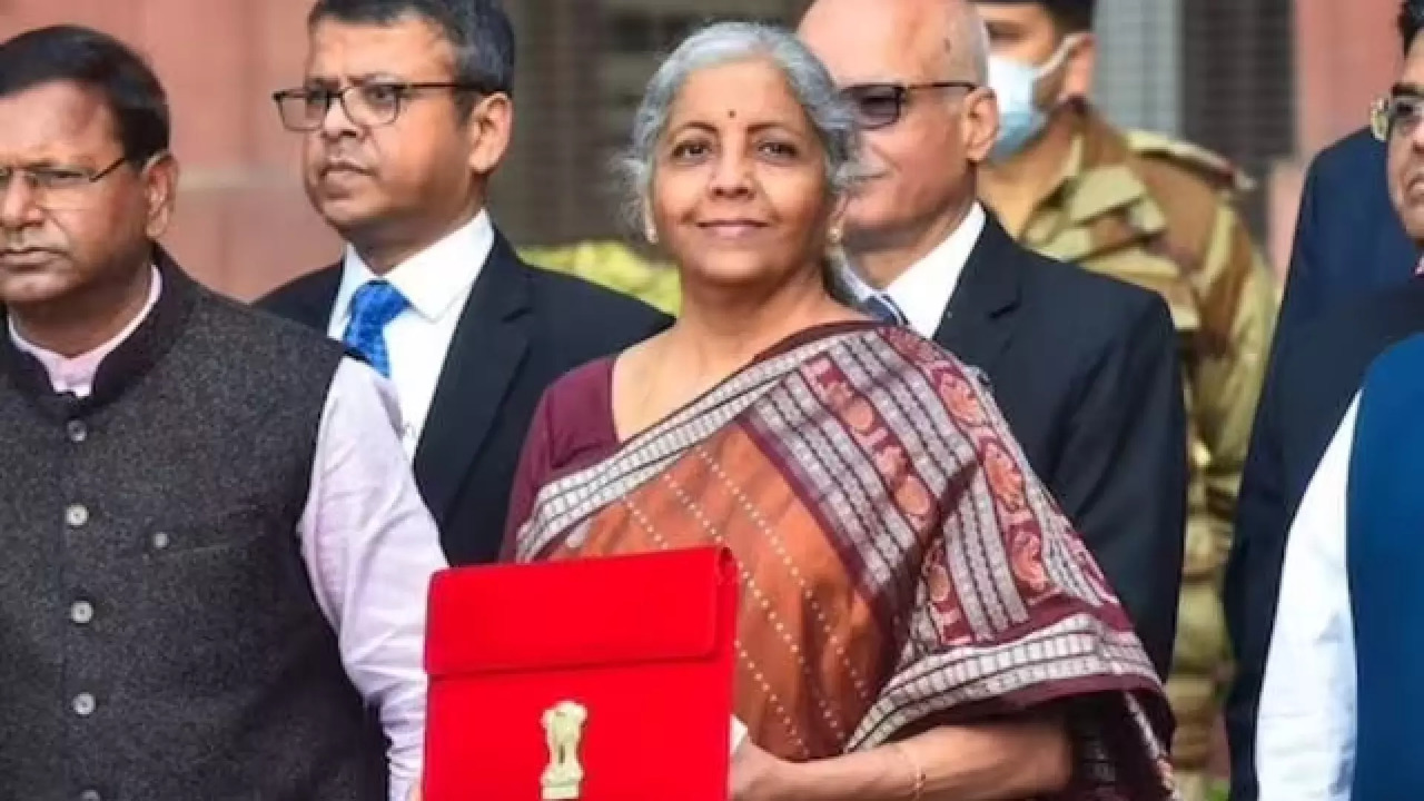 Union Finance Minister Nirmala Sitharaman presents the 2022 Budget Source - PTI