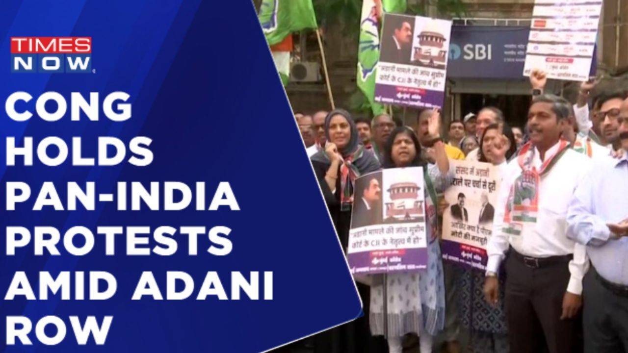 Cong Stages Nationwide Protests Amid Adani-Hindenburg Research Row ...