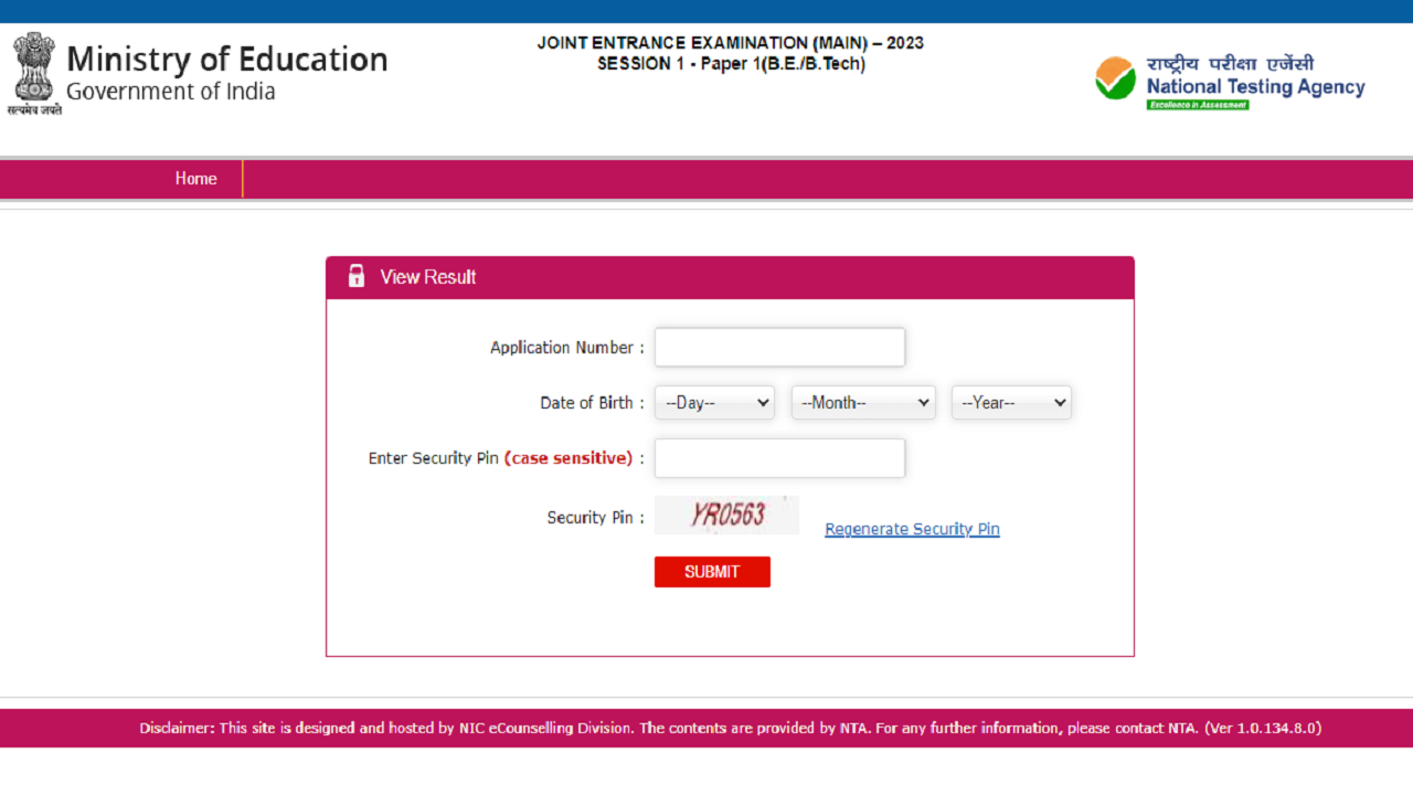 JEE Mains Result 2023 Session 1