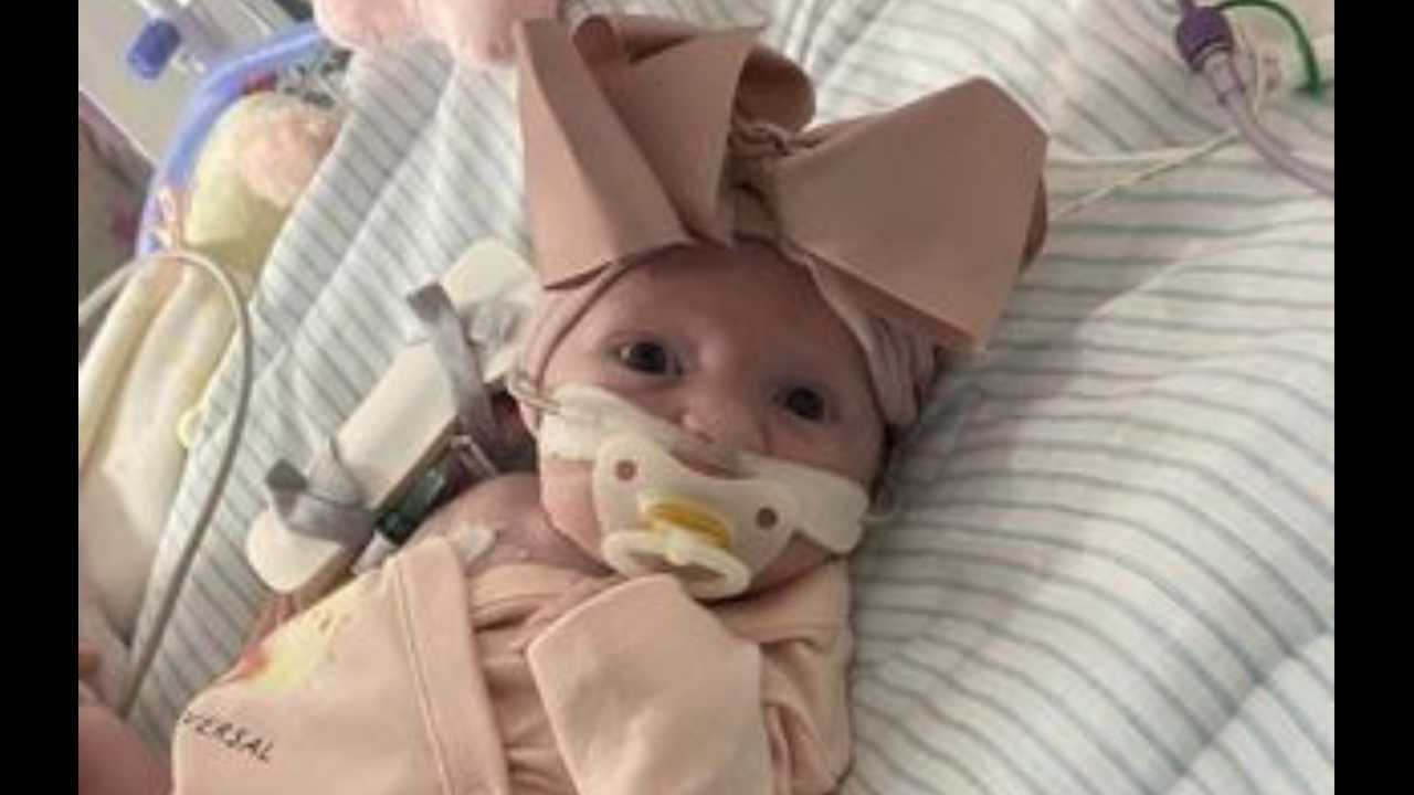 Baby girl born with half a heart