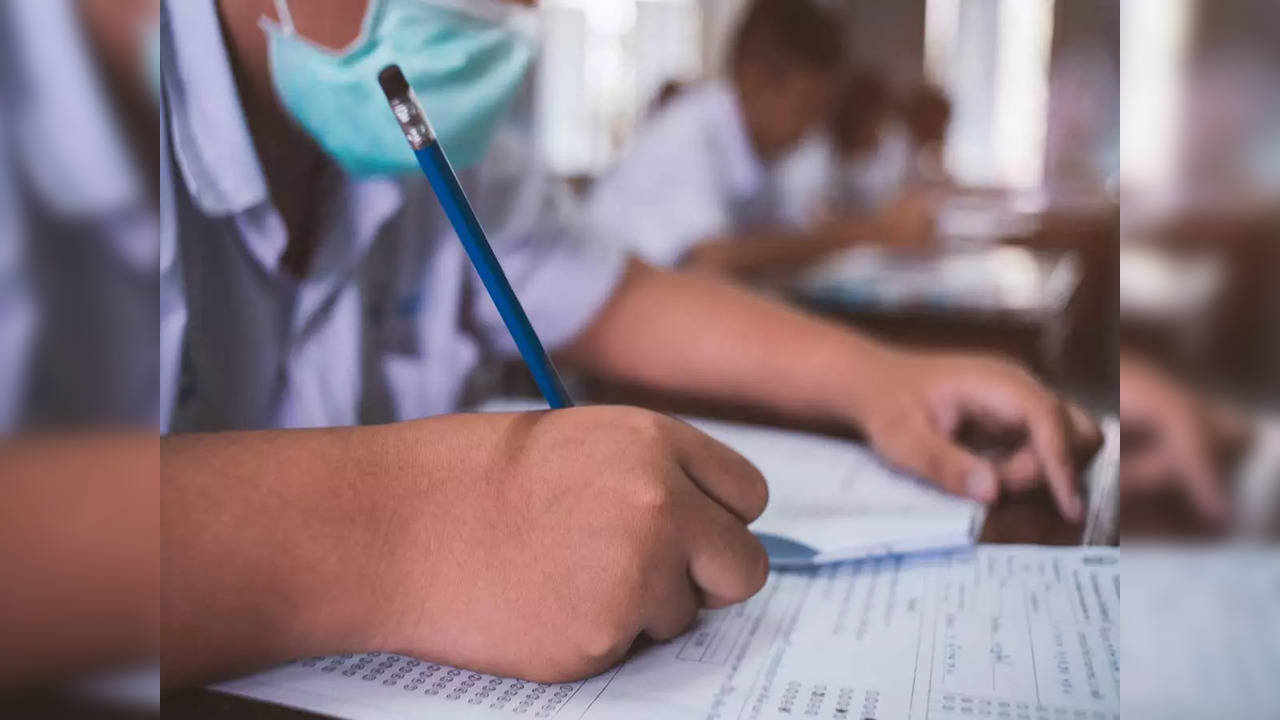 Students writing exam