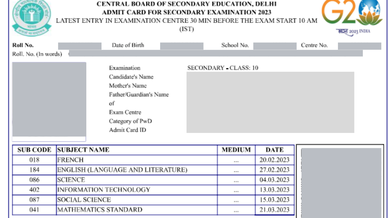 CBSE Admit Card 2023 Checklist Remember to check these things on your