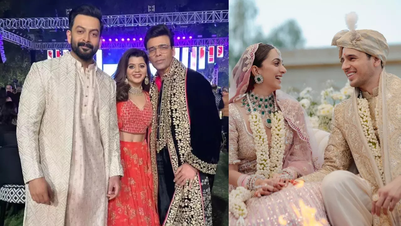 Prithviraj with wife Supriya and Karan Johar