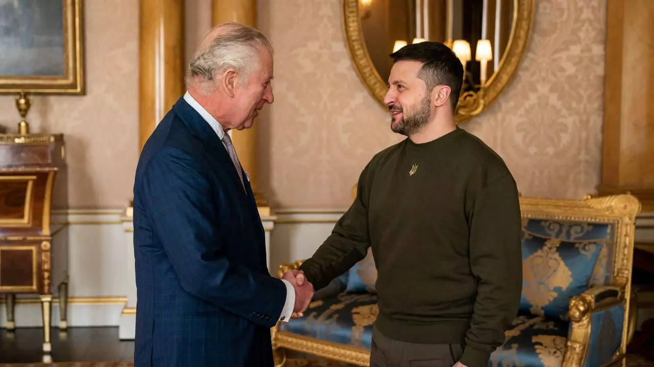 Ukrainian President Zelensky meets with Britain's King Charles III