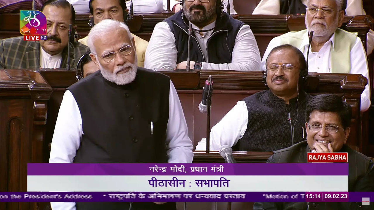 PM Modi in Rajya Sabha