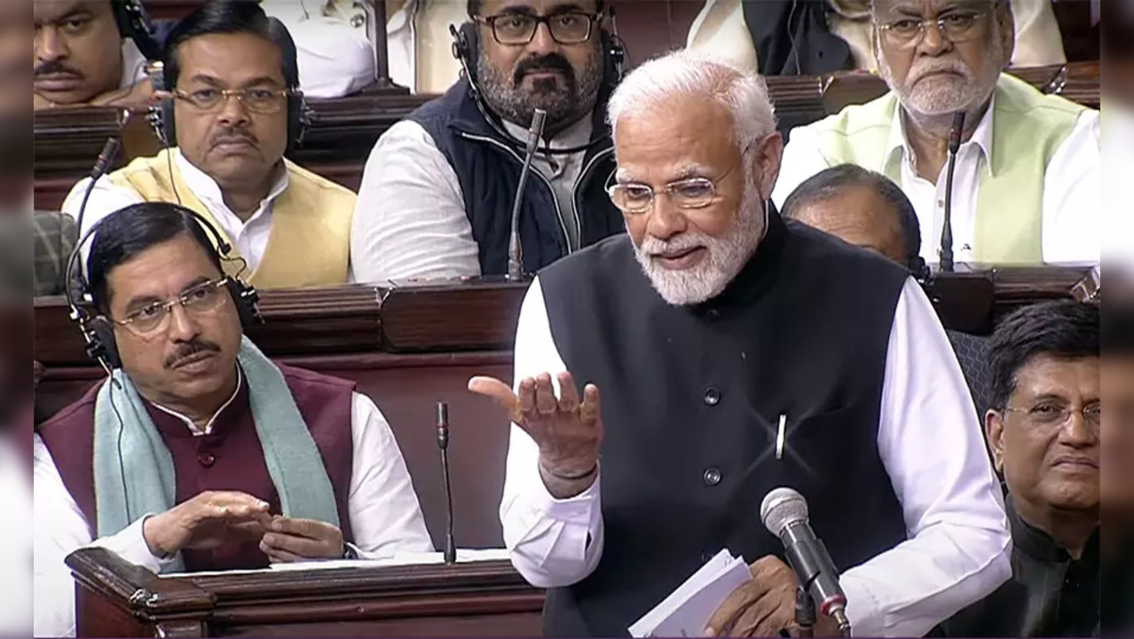 PM Modi in Rajya Sabha