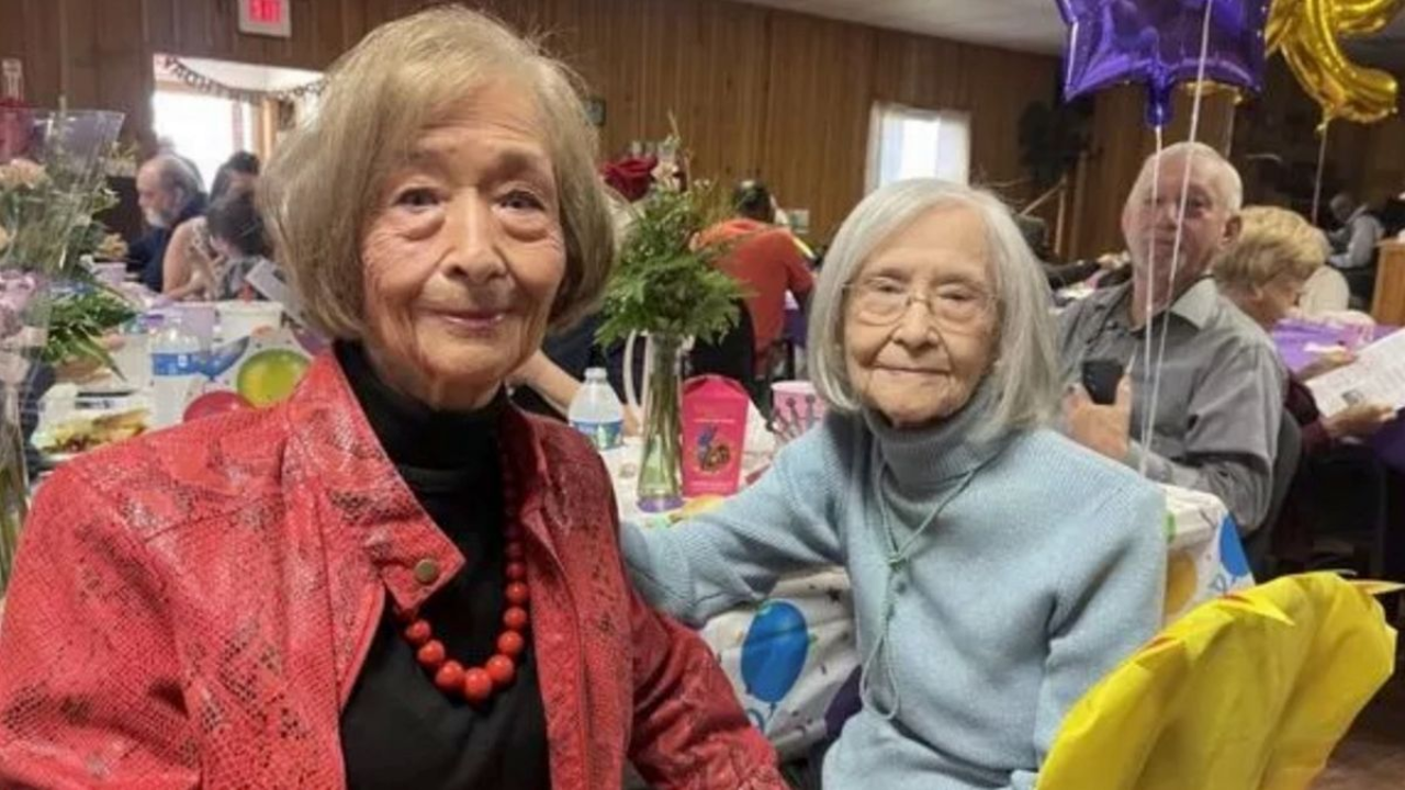 Twin sisters defy one-in-700 million odds to celebrate 99th birthday together