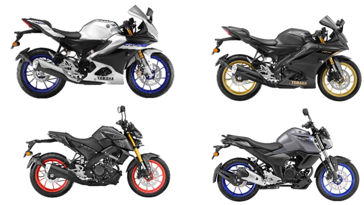 Yamaha 150 cc range of motorcycles.