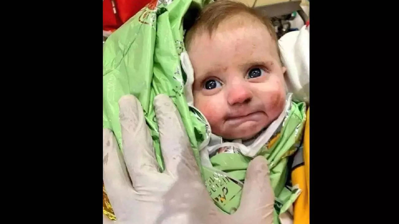 'Miracle baby' was rescued in Turkey after being trapped under the rubble for 128 hours