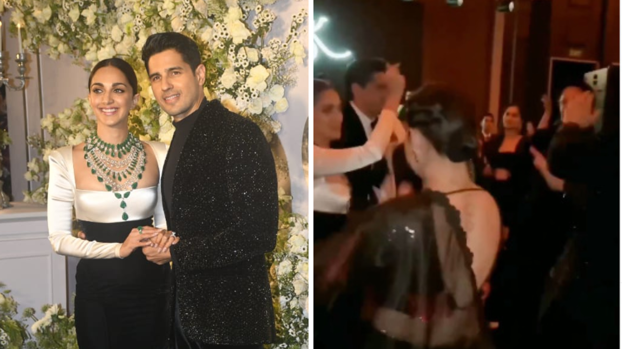 Kiara Advani, Sidharth Malhotra at Mumbai wedding reception