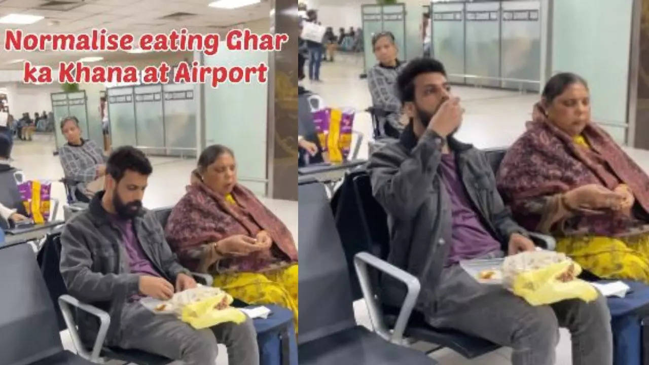 Man-eats-paratha-airport-food