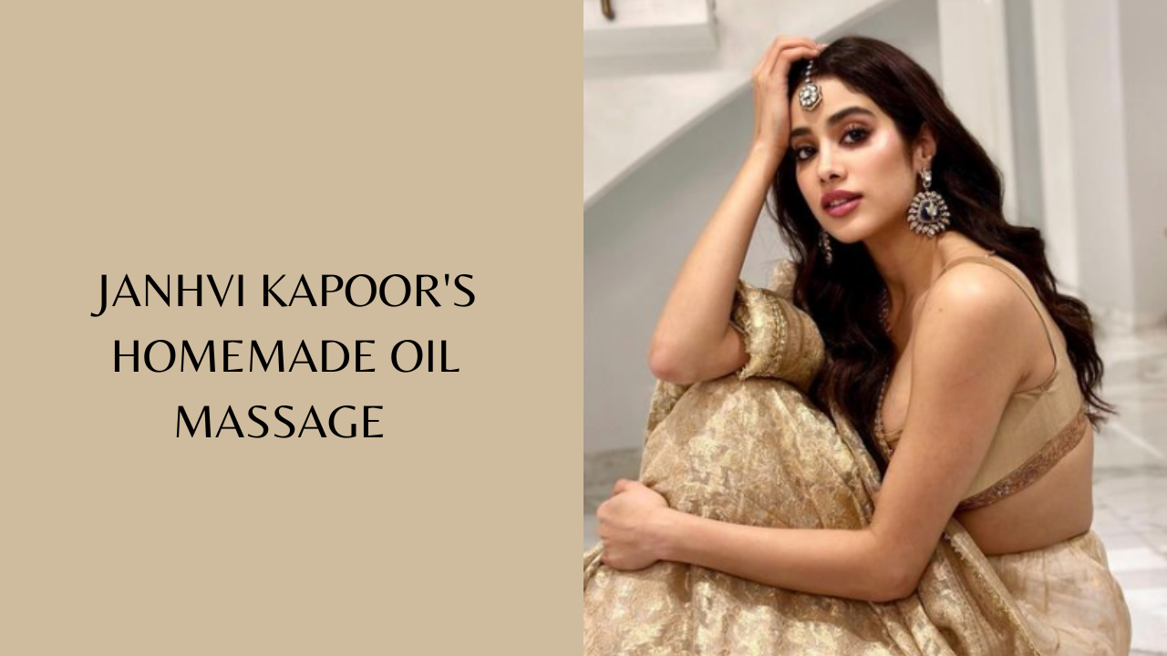 Janhvi Kapoor's homemade oil massage. Pic Credit:Instagram