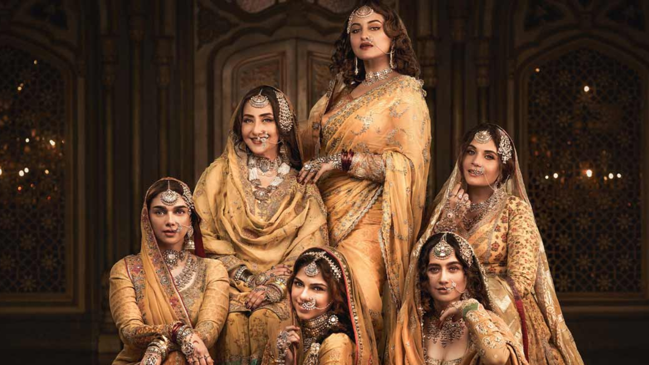 Sonakshi Sinha, Aditi Rao Hydari, Richa Chadha in Sanjay Leela Bhansali's Heeramandi