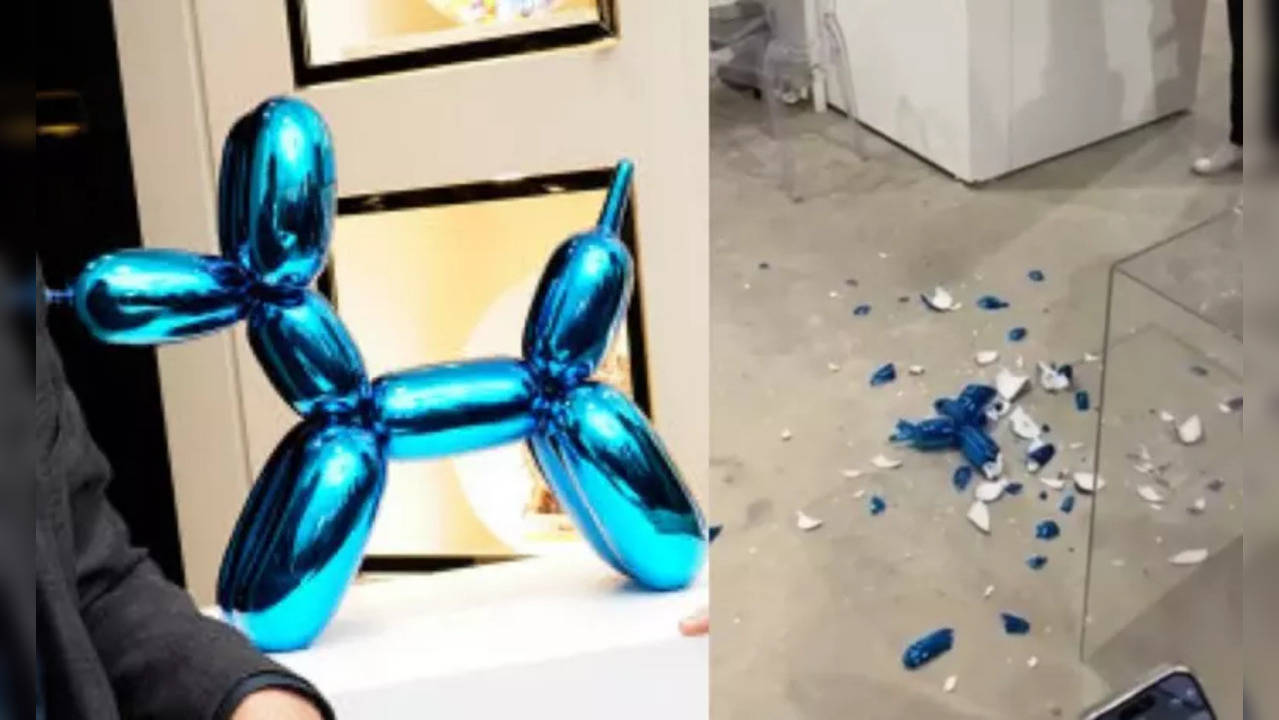 Breaking news: Jeff Koons' smashed sculpture