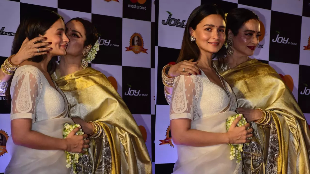 Dadasaheb Phalke Awards 2023: Alia Bhatt accepts husband Ranbir Kapoor's trophy, shares special moment with Rekha