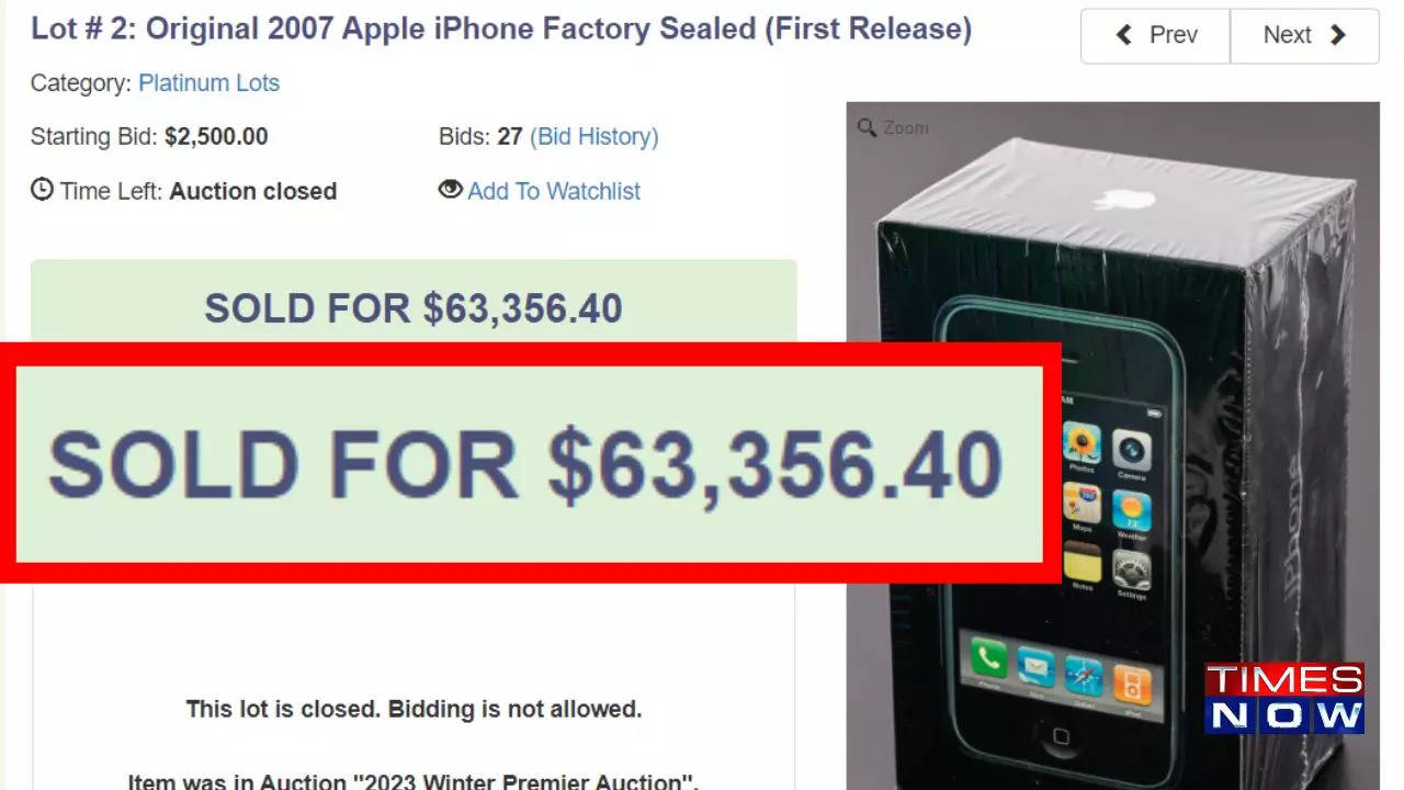 Factory sealed iPhone 1 from 2007 sold at auction for $39,000 - over 50  TIMES its original price