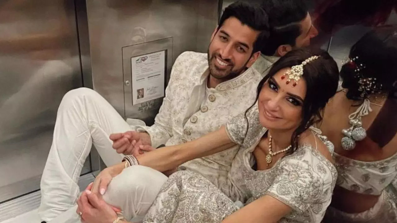 Newlywed couple Panav and Victoria Jha were among six rescued from a hotel lift after being stuck on their way to their wedding reception in Charlotte, North Carolina | WBTV