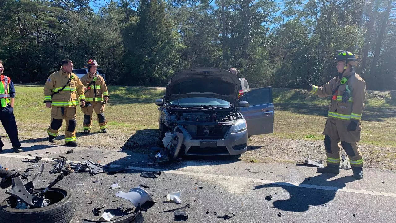 A 20 year old Florida woman identified as Anessia Jines has blamed oncoming traffic for a car accident caused by her own wrong side driving picture credit Okaloosa County Sheriffs Office