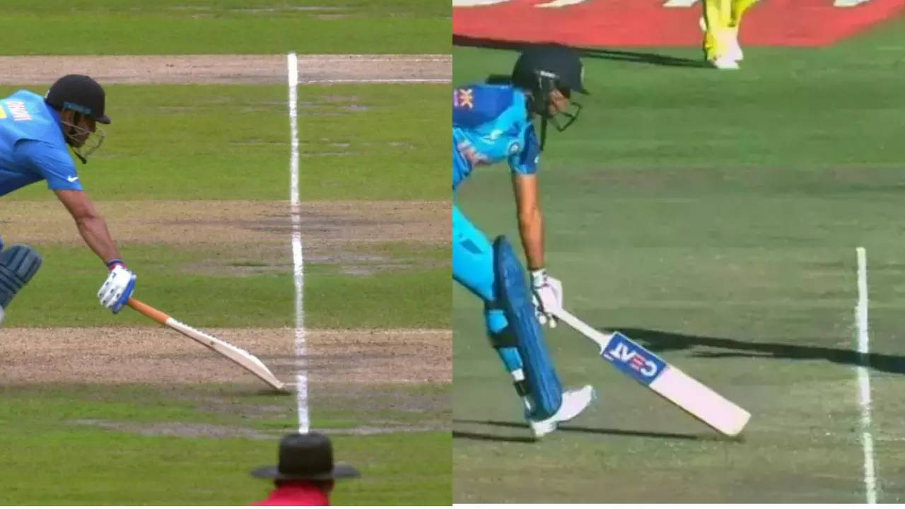 MS Dhoni Harmanpreet Run Out