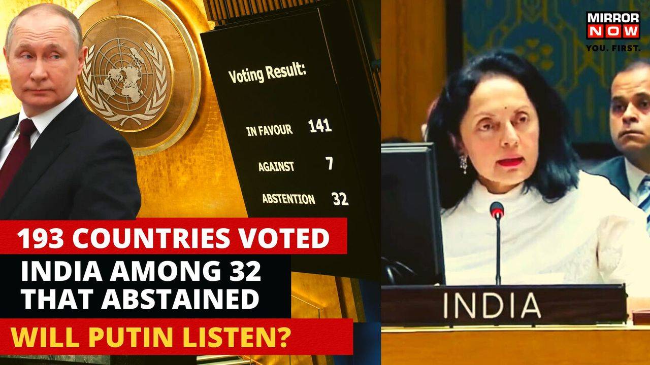 India Abstained From Voting In Un General Assembly On “lasting Peace” In Ukraine Society News
