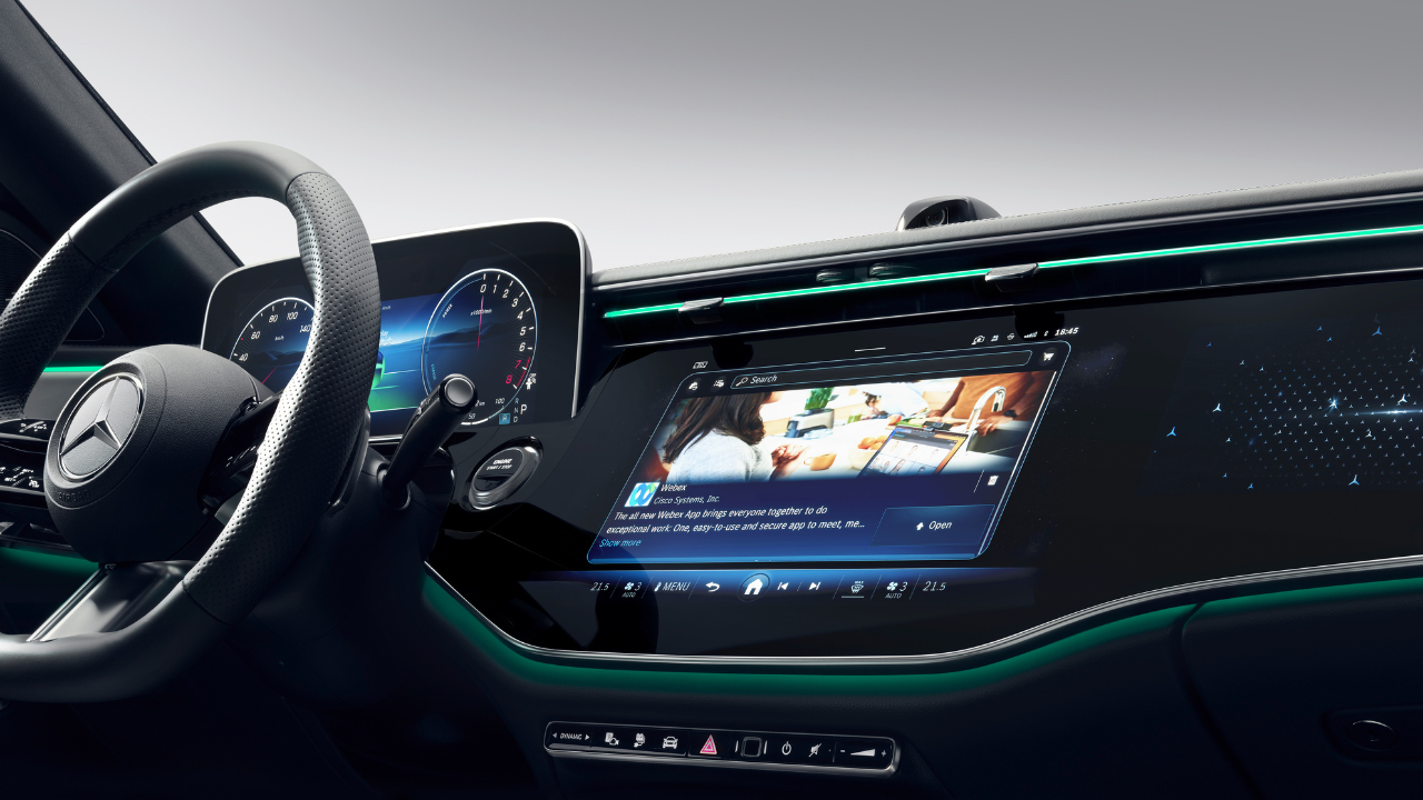 Mercedes-Benz E-Class 2024 - Interior with Webex