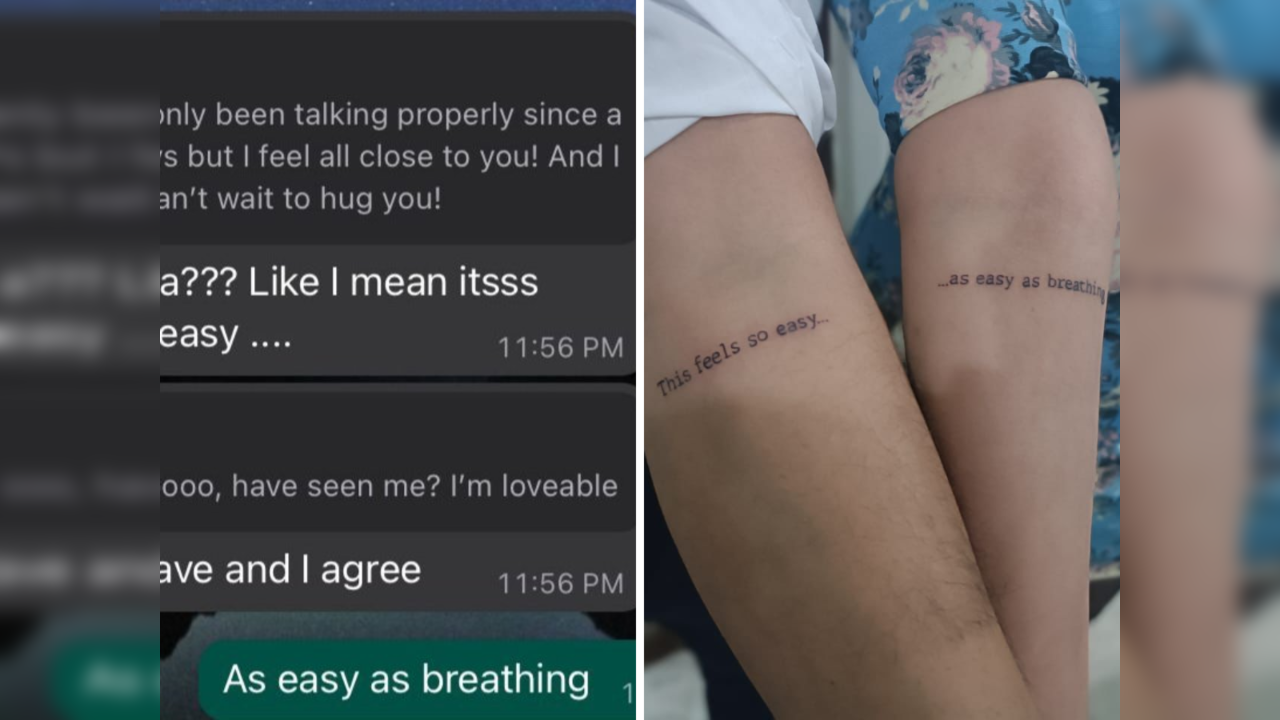 Affan and Seirut's tattoos and text exchanges