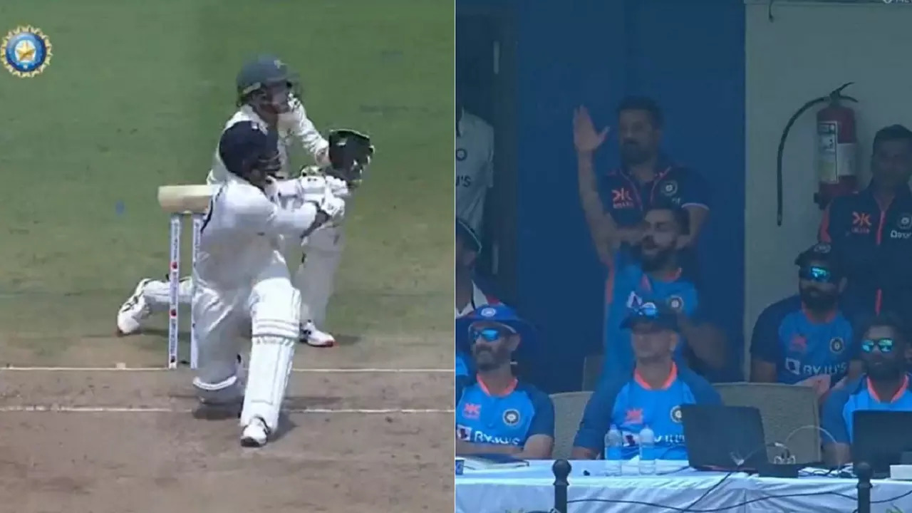 Umesh Yadav six Virat Kohli reaction.