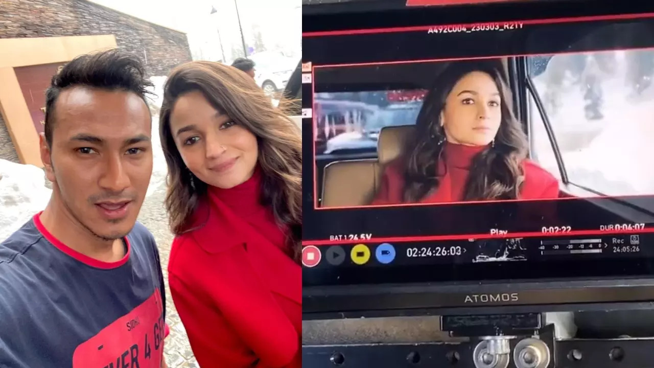 Alia Bhatt from Rocky Aur Rani ki Prem Kahani set