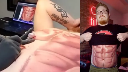 Man gets a sixpack tattoo on his stomach to be summer ready without the  gym  Daily Mail Online