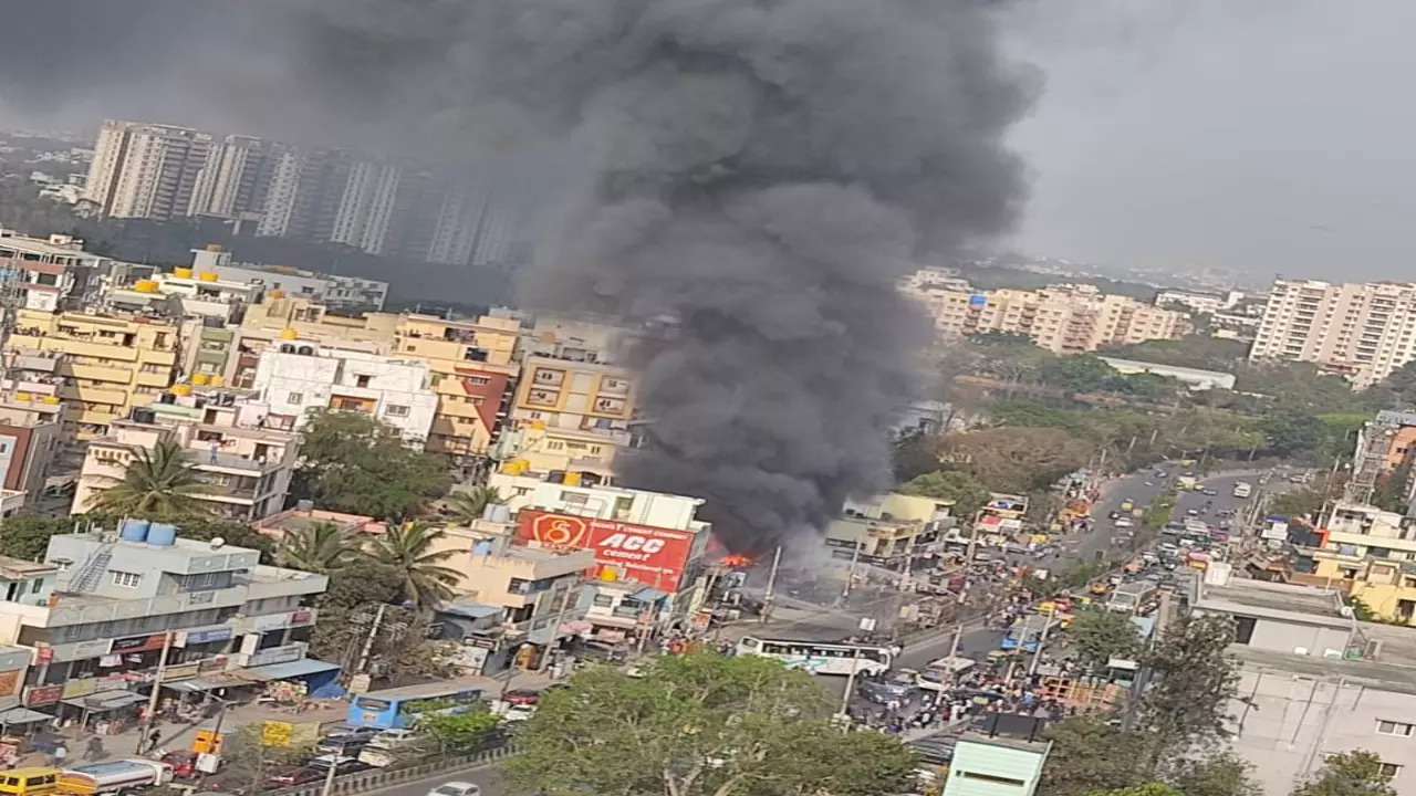 Bangalore Sarjapur road fire