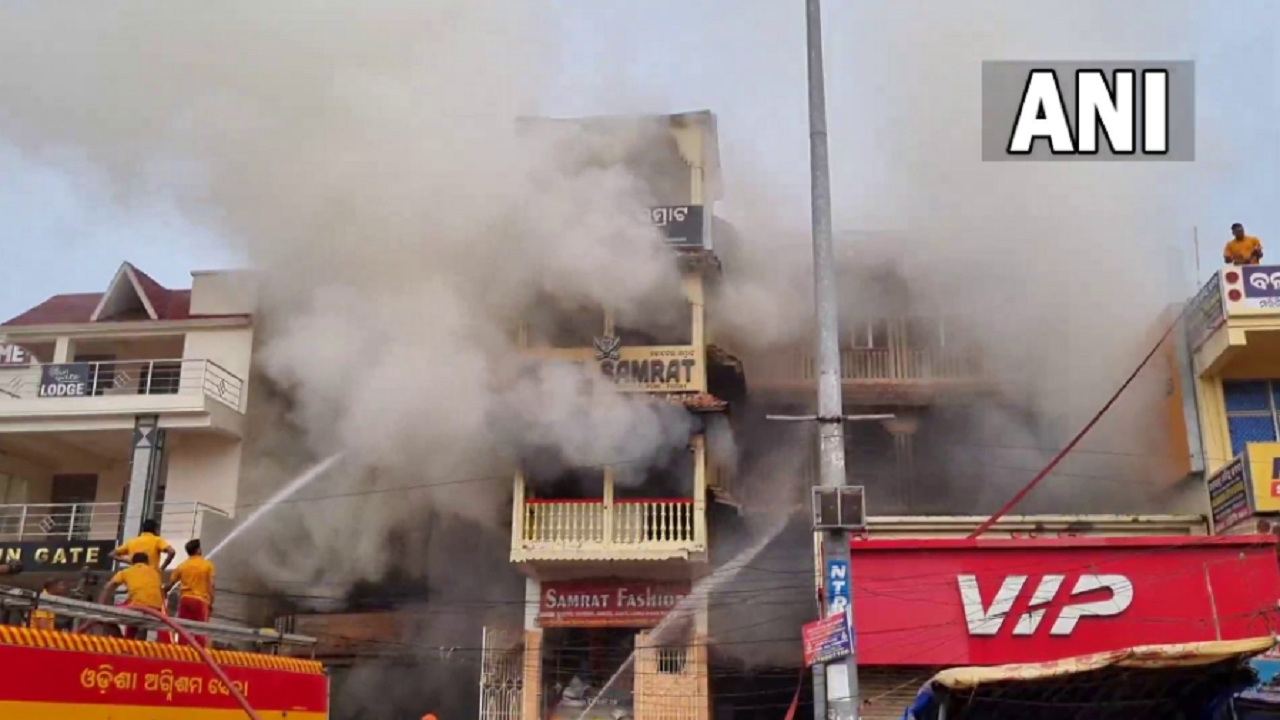 Major Fire At Shopping Complex In Odisha's Puri